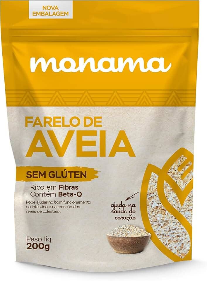 Farelo de Aveia Monama Sem Glúten Saudável 200g
