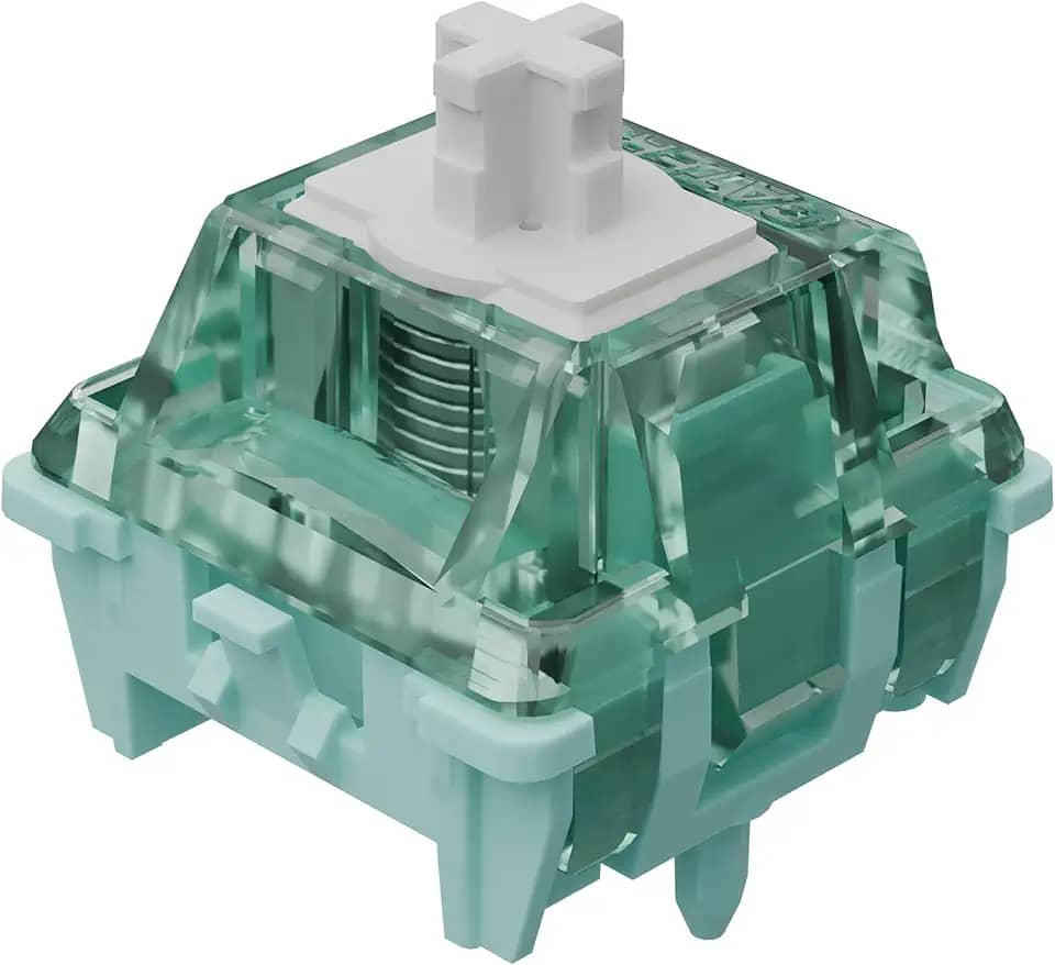 Zhouwang Gateron Interruptores magnéticos Jade Pro teclado, mola mais longa, pré-lubrificado, configuração livre, interruptores lineares pré-viagem para teclado magnético para jogos (10 peças)