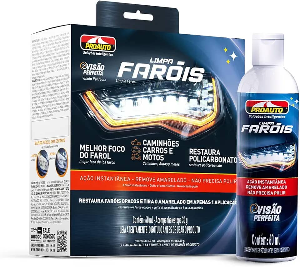 Proauto Limpa Faróis Visão Perfeita 60 ml