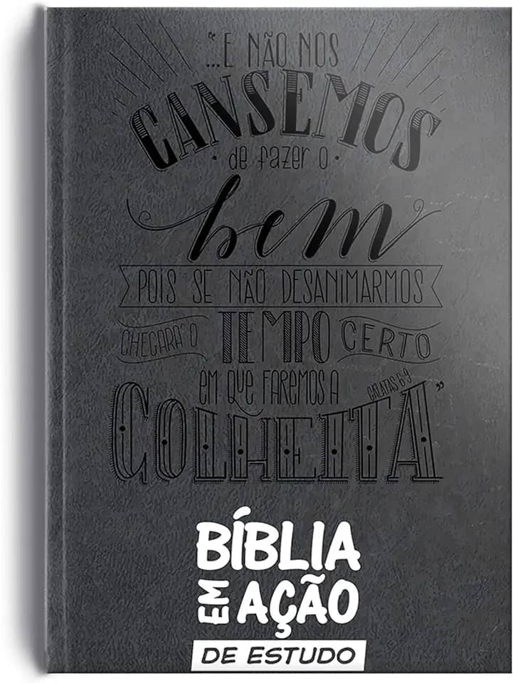 Bíblia em ação de estudo - Versão mensagem - Luxo cinza