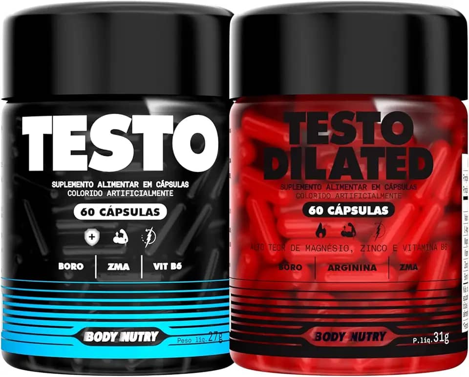 Kit Testo Pote 60 Capsulas + Testo Dilated Pote 60 Capsulas