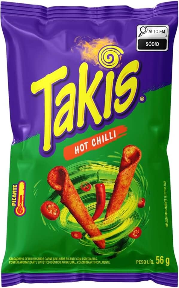 Salgadinho de Milho Takis Hot Chilli Pimenta 56g