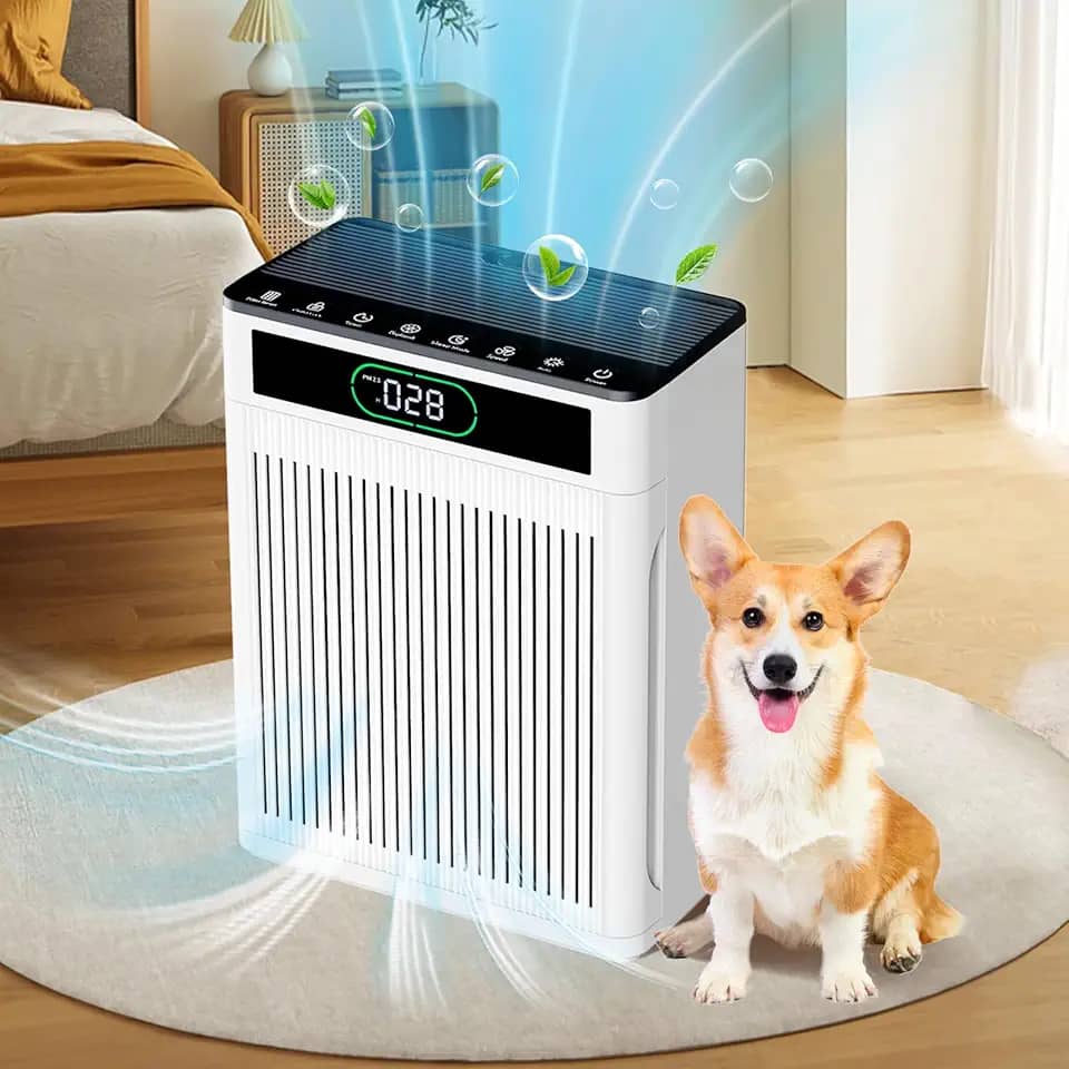 Purificadores de ar para casa grande sala de até 2000 pés², purificador de ar HEPA com filtro lavável, modo automático, temporizador, exibição de qualidade do ar, limpador de ar silencioso para