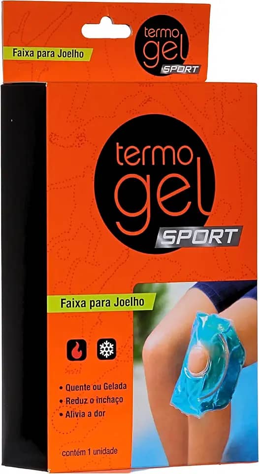 Termogel Faixa Térmica Para Joelho Em Gel Único Azul