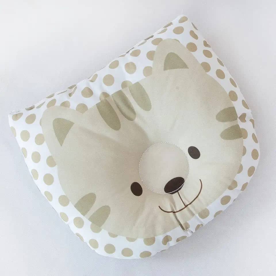Travesseiro Almofada Anatômico (modelador) de Bichinhos para Bebê Feminino e Masculino Menina Menino (Gato)
