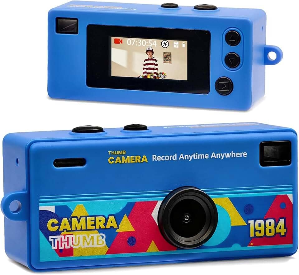 Mini câmera digital com tela LCD de 0,96 polegadas 1080p 130° sensação grande angular de fotografias antigas dos anos 90, tamanho chaveiro, presentes de aniversário, 8 cores serão enviadas