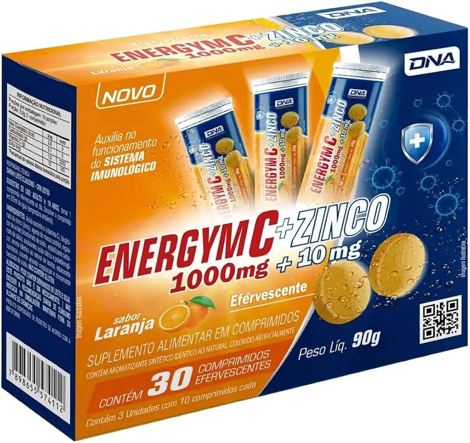 Energym C Zinco 30 Comprimidos efervecentes - Dna Suplementos
