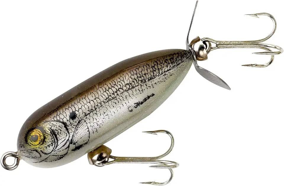 Isca de pesca Heddon Torpedo Prop-Bait Topwater com ação giratória