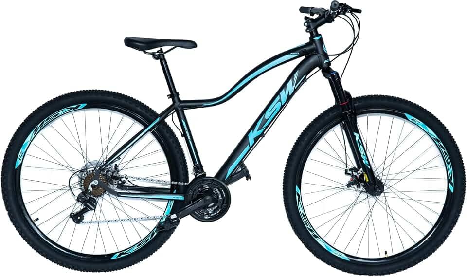 Bicicleta Bike Aro 29 KSW e KSX MTB Alumínio 21V Câmbios ESPECIAIS- Feminina - Cabeamento Superior Interno