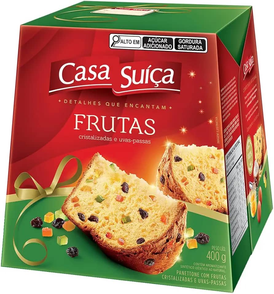 Panetones Casa Suiça Frutas 400g