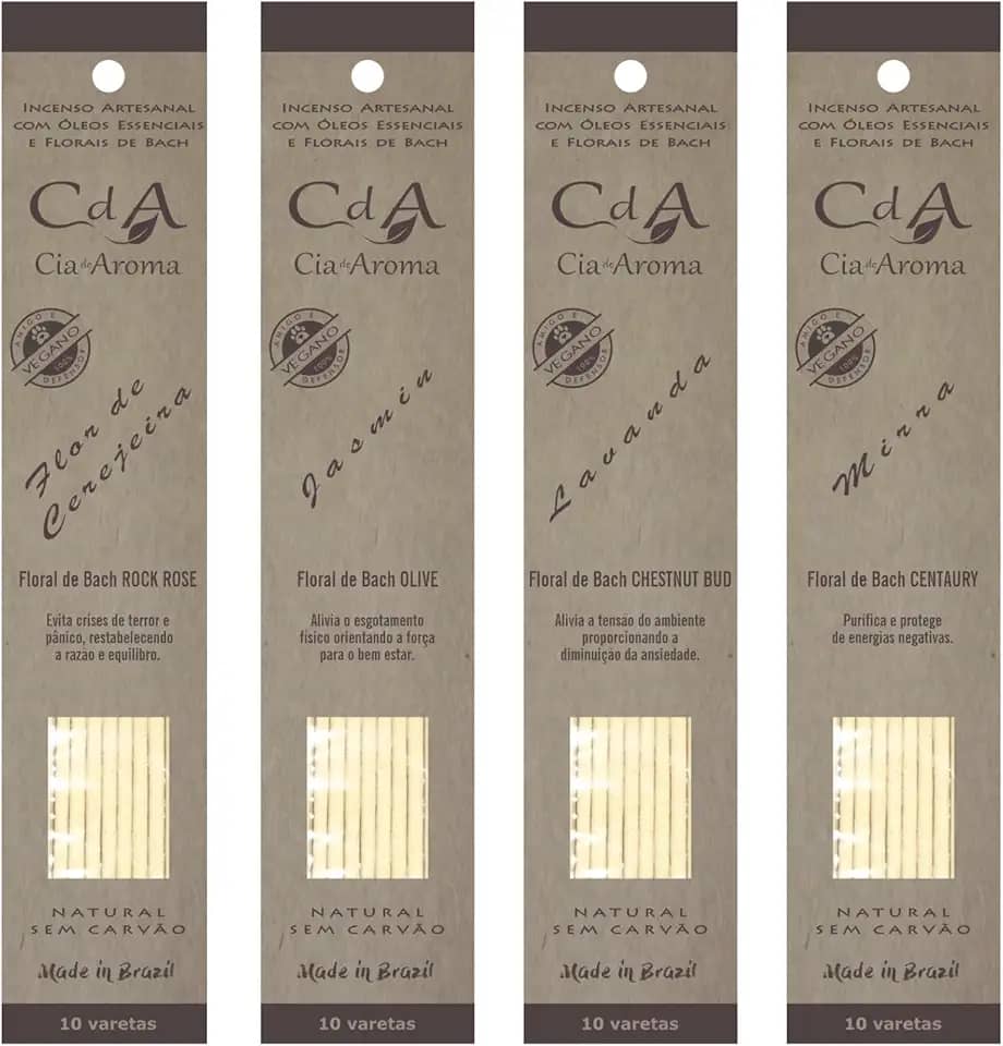 Kit Top - com 4 Incensos Naturais CdA Cia de Aroma