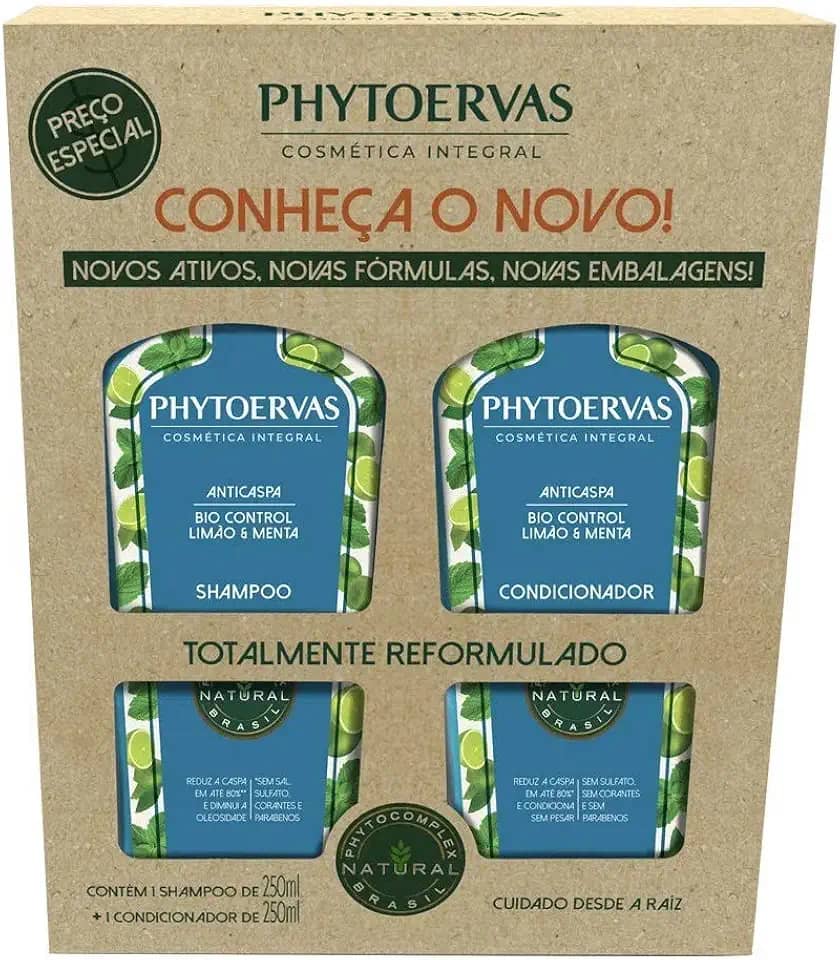 Phytoervas Kit Shampoo + Condicionador Anti Caspa 500 Ml 2 Unidades