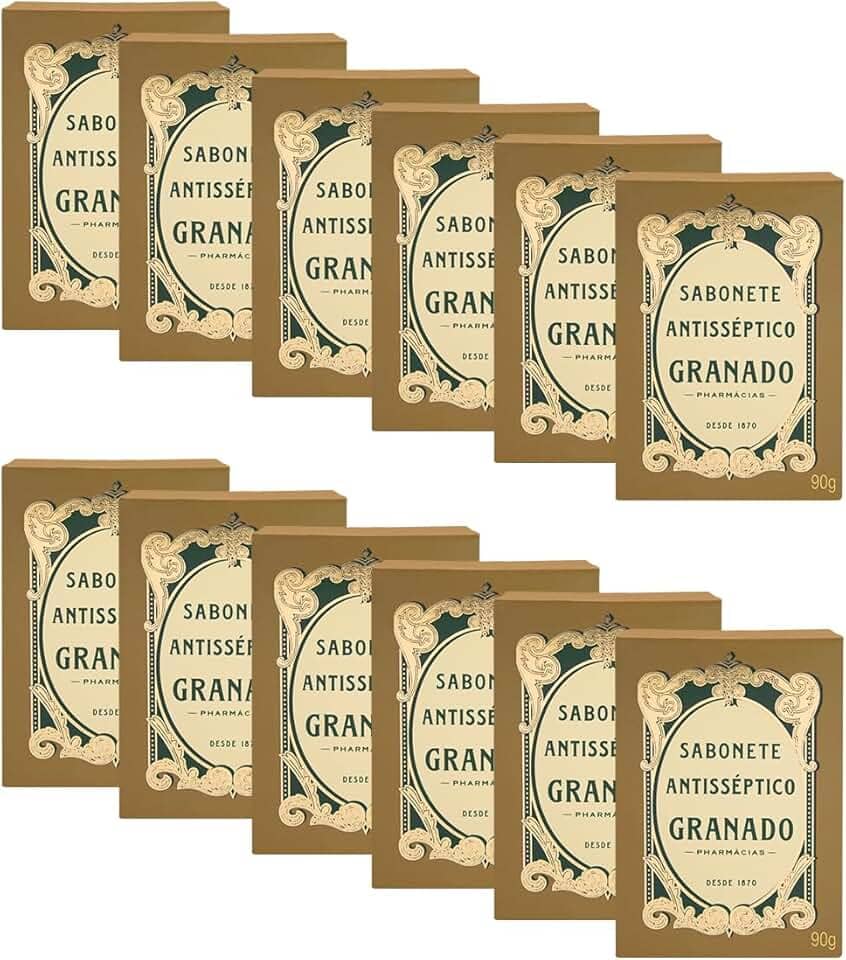 Granado Sabonete Antisséptico, Natural, 90g, 12 unidades