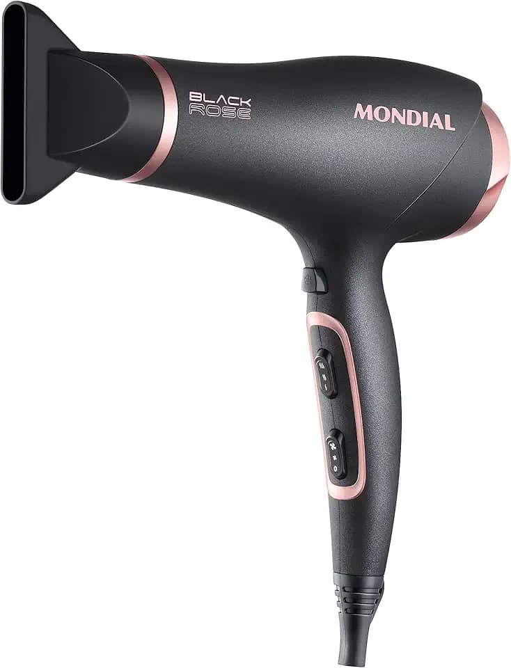MONDIAL Secador de Cabelos, Preto/Golden Rose, 2000W, 220V - SC-37