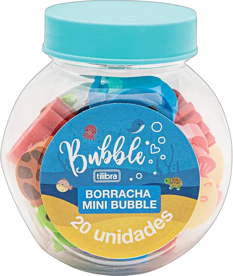 Tilibra - Borracha Mini Bubble - Pote com 20 unidades