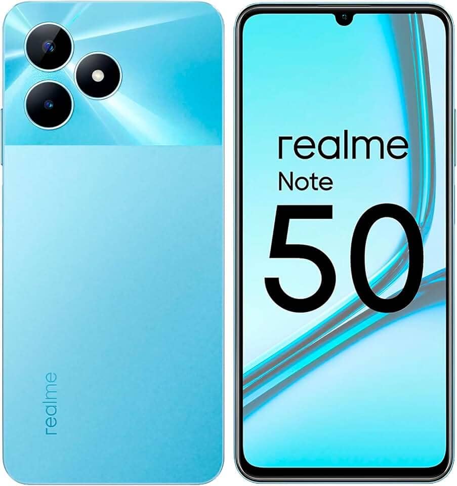 Smartphone Realme Note 50 RMX3834 3 GB de RAM/64 GB/Tela 6.74"/Dual Sim LTE - Azul celeste