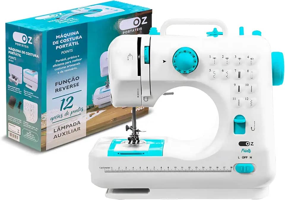 Máquina De Costura Multi Points Bivolt Branca OZ