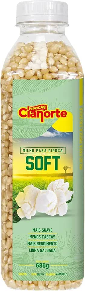 Milho Para Pipoca Tipo Soft 685g - Macia e Com Pouca Casquinha
