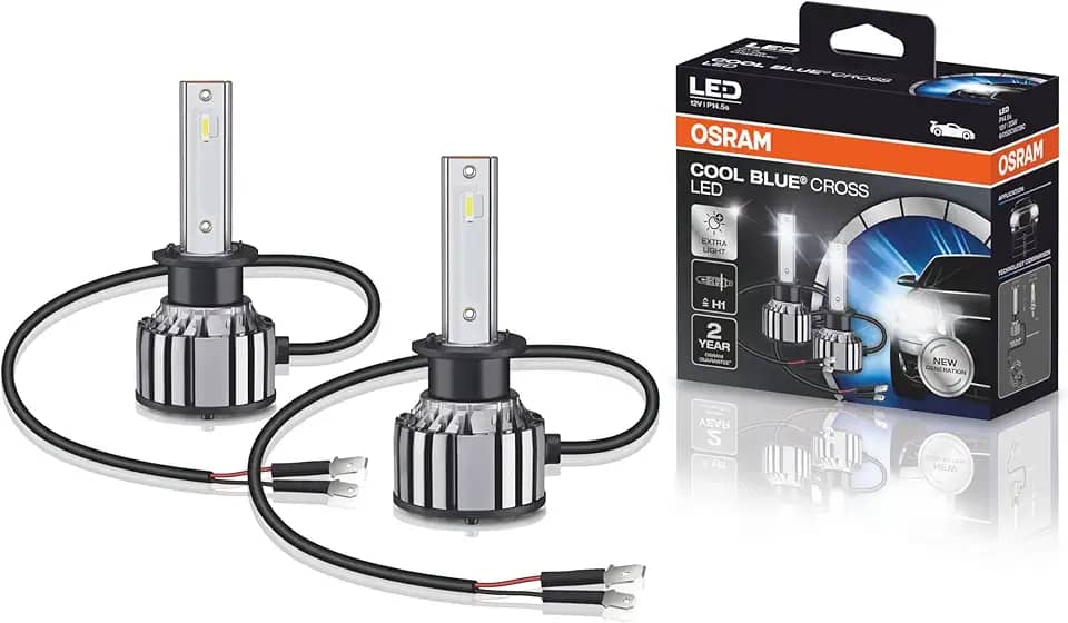 KIT LED COOL BLUE CROSS H1 OSRAM - 64150CW CBC - Potência 23W - Tensão 12V - 2 anos de Garantia - 6000K Branca Azulada