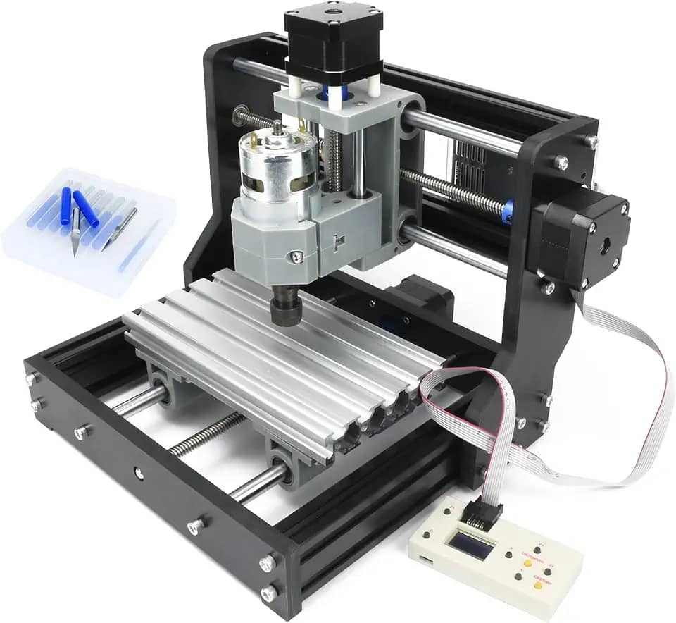 RATTMMOTOR CNC1610-PRO Kit de mini fresadora CNC de 3 eixos GRBL Control DIY para corte de madeira, plástico, acrílico, PVC, PCB