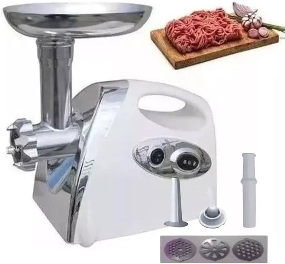 Moedor Eletrico de Moer Carne 110V Máquina para Fazer Linguiça Profissional Residencial Doméstica e Elétrica