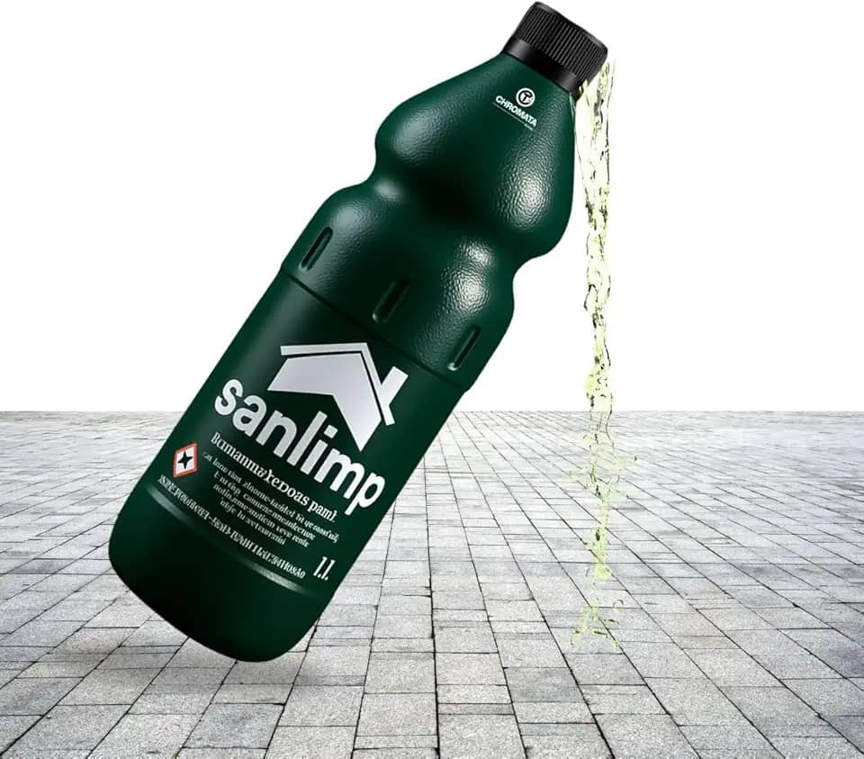 Sanlimp Limpa Pedra e Pisos 1L, Ácido Muriático Profissional para Limpeza Pós-Obra e Remoção de Resíduos Difíceis