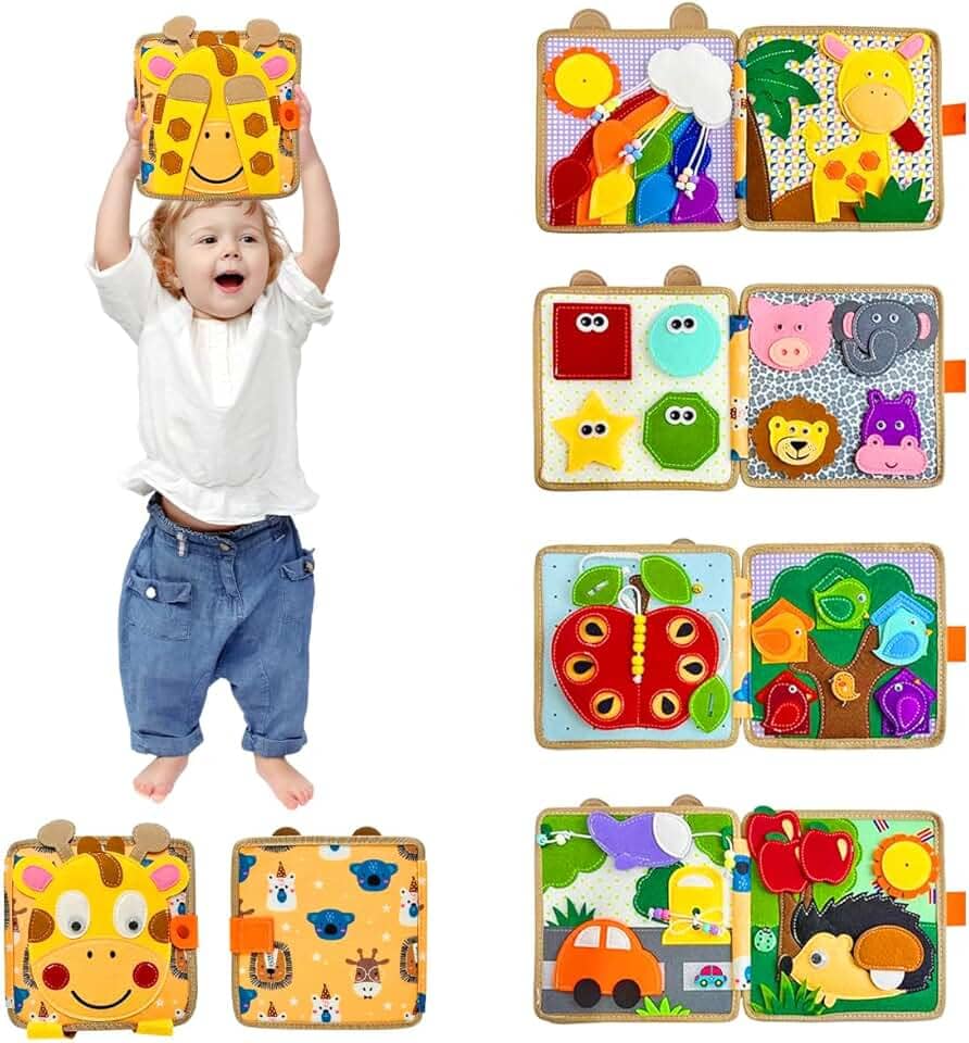 Placa de Montessori Sensorial para Crianças Maleta Educativa Brinquedo (Animal)