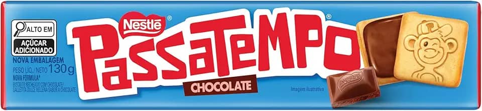Passatempo - Biscoito Recheado, Chocolate, 130g