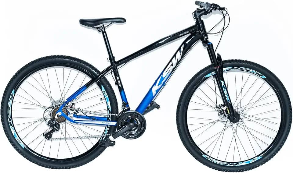 Bicicleta Bike Aro 29 KSW E KSX XLT 200 MTB Alumínio 21V Marchas Rapid Fire Cabeamento Superior Interno