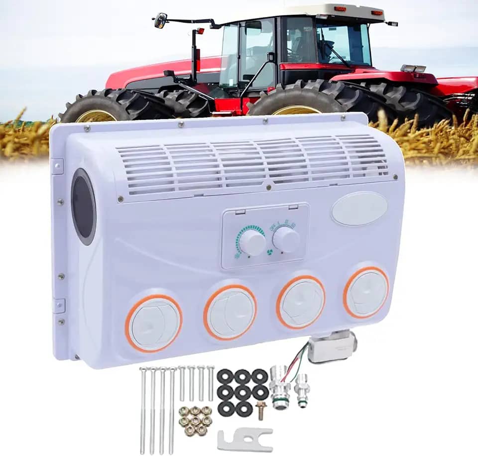 Ar-Condicionado Automotivo 12v/24v Cc, Resfriamento RáPido E Baixo RuíDo, Ar-Condicionado De Teto Para Rv, RotaçãO De 360° Para Rvs, ôNibus E Tratores