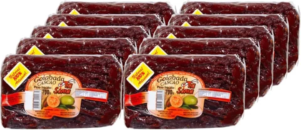 Kit c/ 10und Goiabada Cascão Tradicional TIA SÔNIA 700g