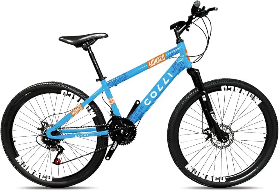 Colli Bike, Bicicleta Monaco, Aro 26, Freios a Disco, 21 Velocidades, Alavanca Rapid Fire 3/7V, Pedivela Triplo Aço, Selim Veloce PU C/Carrinho, Guidão Downhill