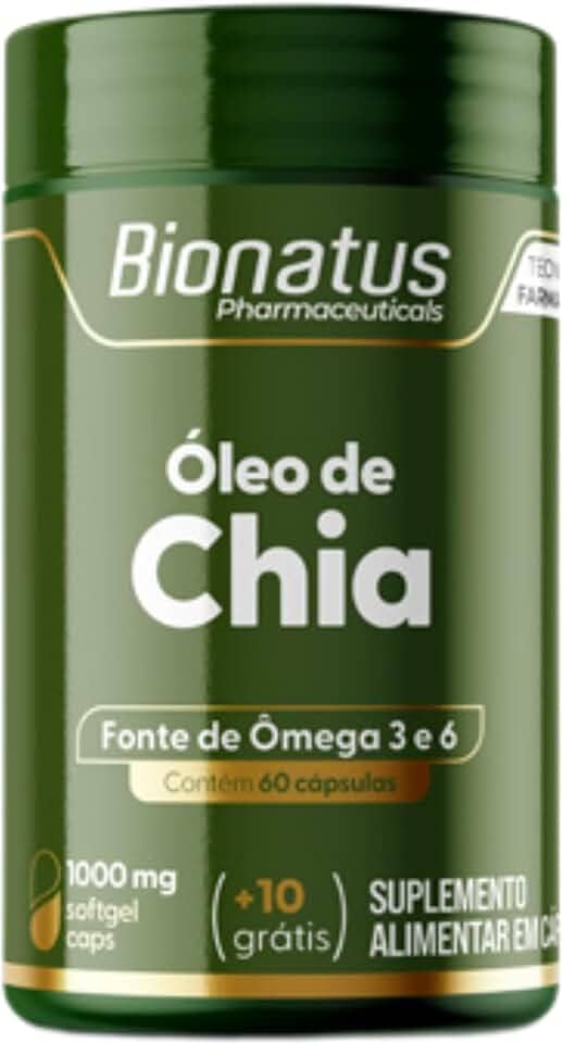 Bionatus, Óleo de Linhaça, Suplemento alimentar, Ômega 3 520mg, Ácido Alfa Linolênico (ALA) 520mg, 70 cápsulas • 70 doses, Verde