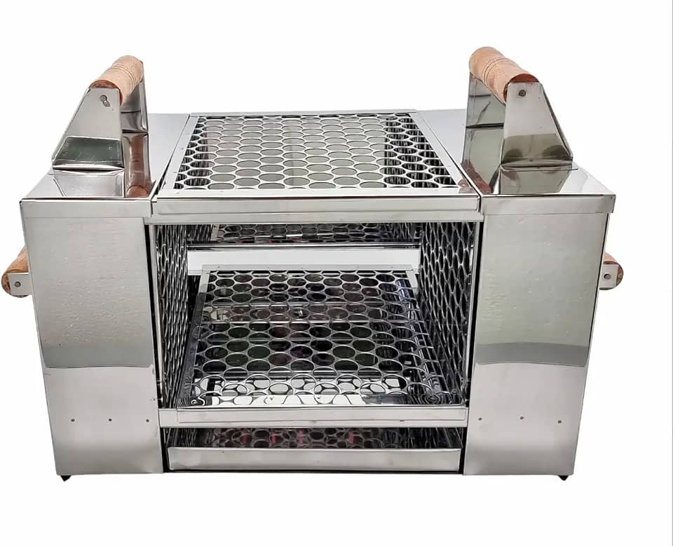 Churrasqueira Ecológica Para Apartamento Sem Fumaça 2 Grelhas