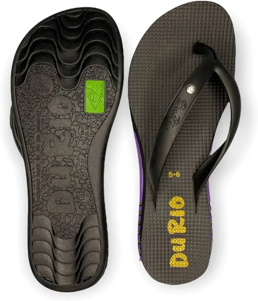 Chinelo Feminino Com Salto DuRio Air Para Esporão Fascite Plantar Ortopédico Vegano