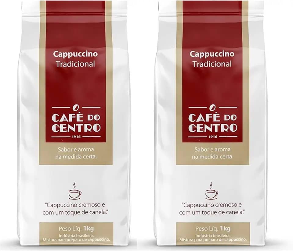 Combo 2 KG Cappuccino Solúvel Tradicional Café do Centro