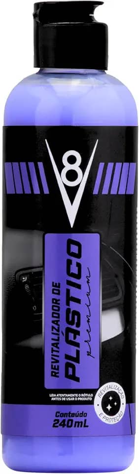 V8, Revitalizador de plásticos automotivos, 240 ml, Roxo