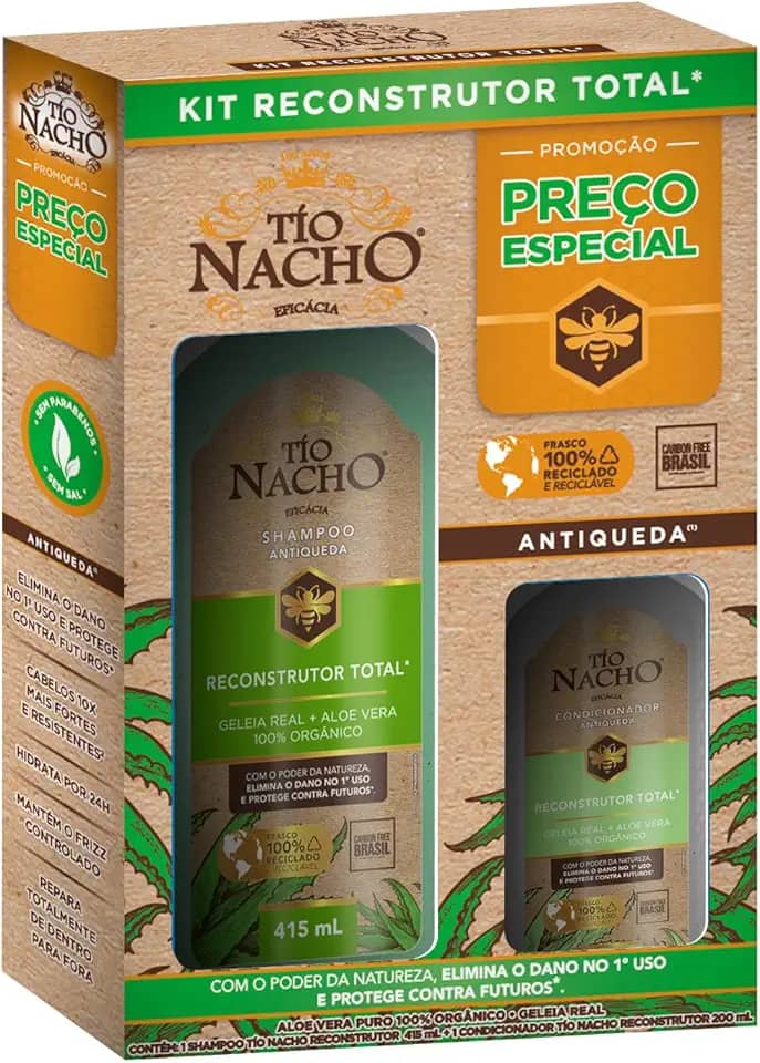 Genomma - Kit Tio Nacho Shampoo 415Ml+Cond 200Ml Antiqueda Reconstrutor