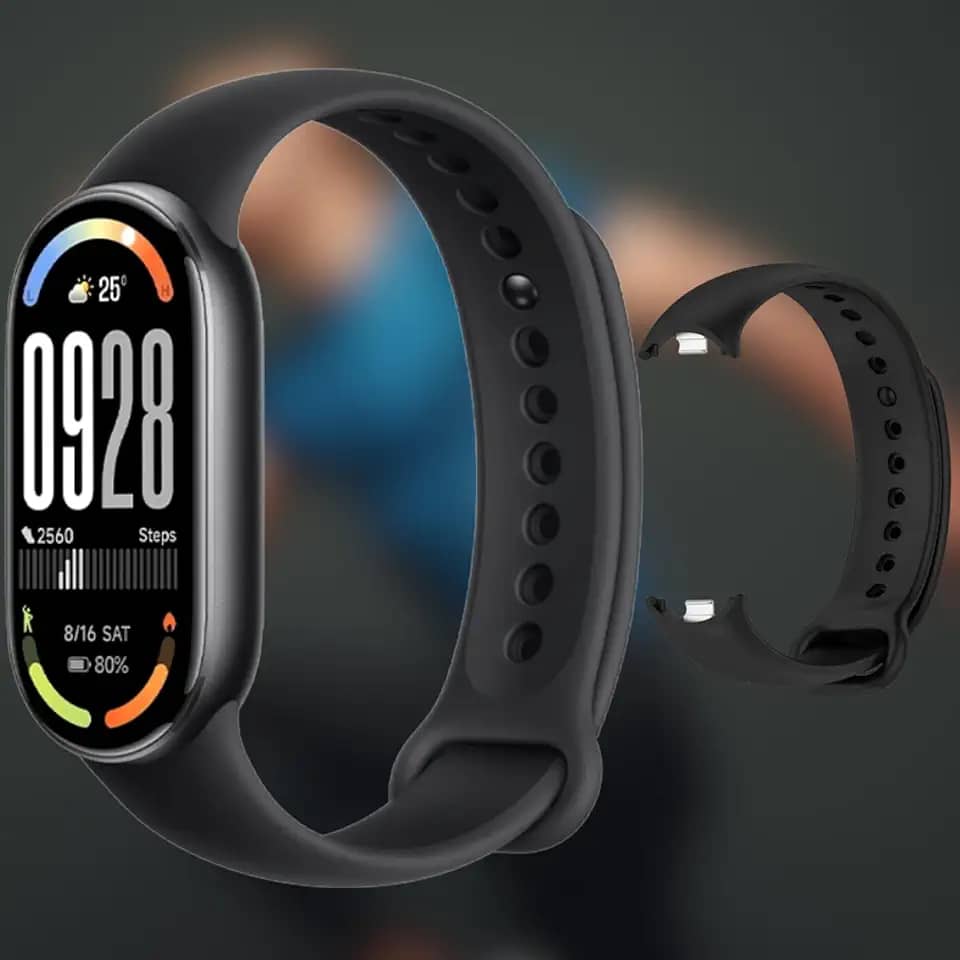 Relógio Mi Band 10 smart-band 10 (GLOBAL ATUALIZADO) Pulseira Inteligente, Tela AMOLEDD 1,72, Relógio inteligente, Fitness, Pulseira Impermeável, 150 Modos Esportivos (PRETO)