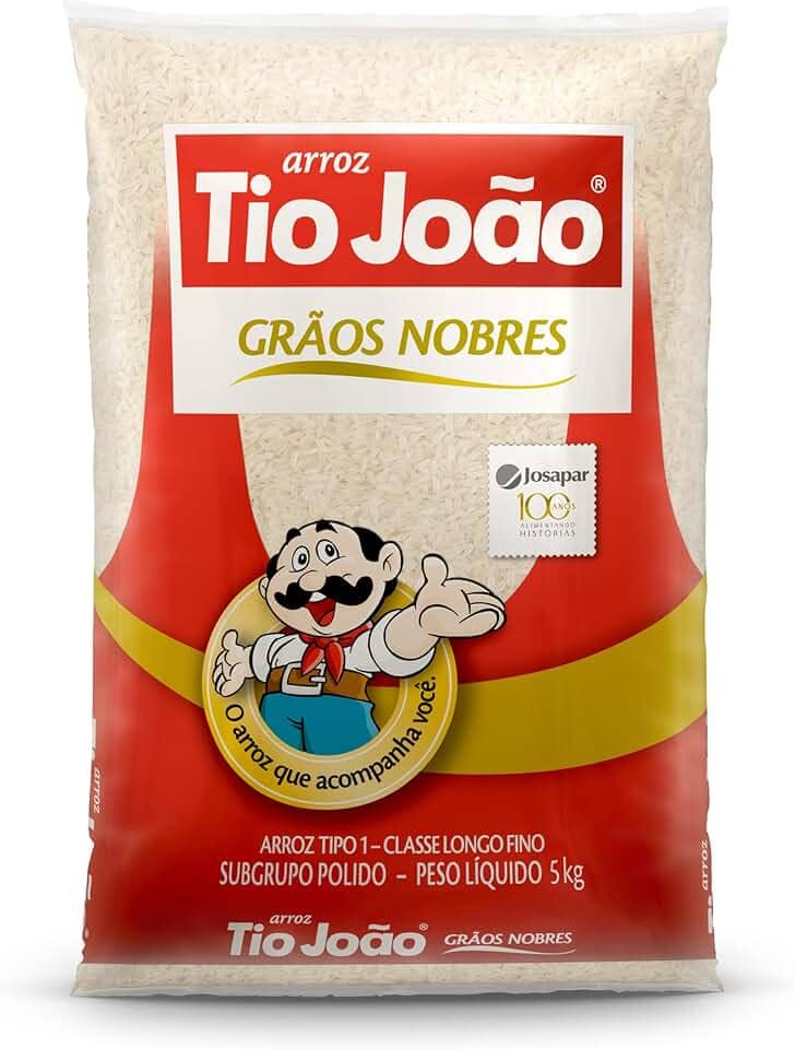 Arroz Branco Tio João Grãos Nobres 5Kg
