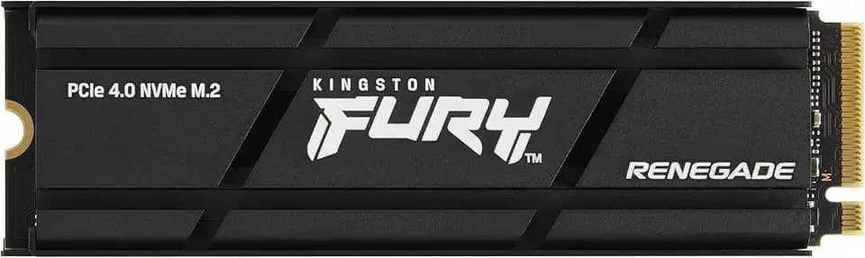 Kingston SSD interno para jogos Fury Renegade PCIe Gen 4.0 NVMe M.2 de 1 TB com dissipador de calor | Pronto para PS5 | Até 7300 MB/s | SFYRSK/1000G
