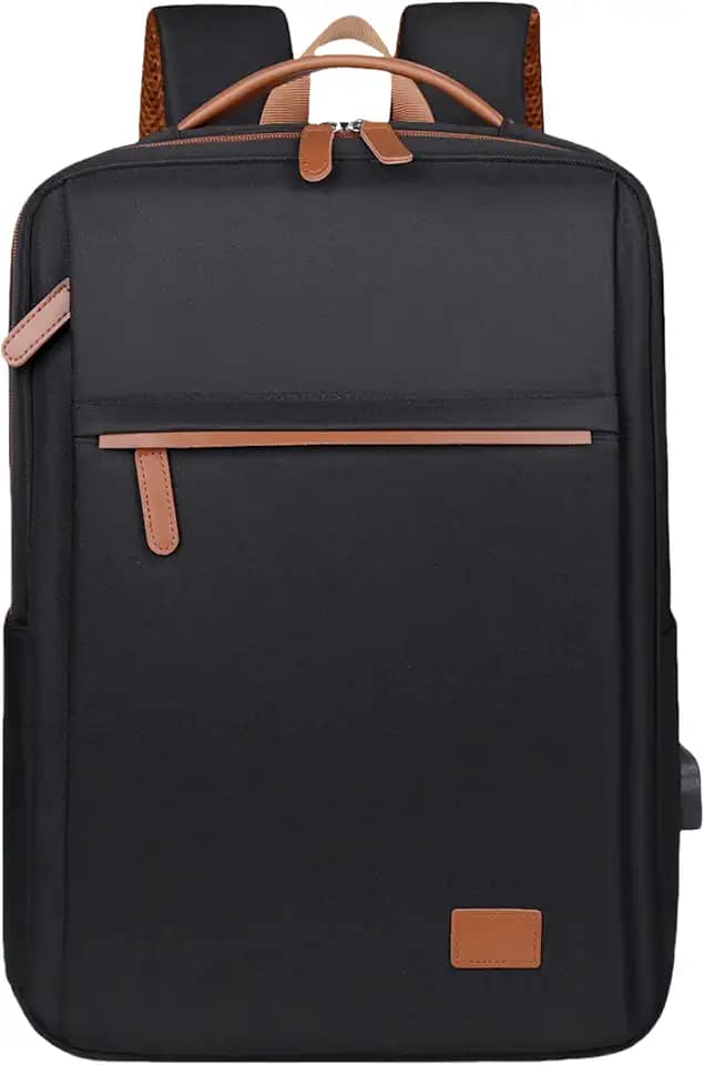 Mochila de Viagem Feminina Com Grande Capacidade Negócio Escolar Impermeável e Resistente Nylon 14-15,6 Polegadas Saco de Laptop Interface de Carregamento USB Multifuncional