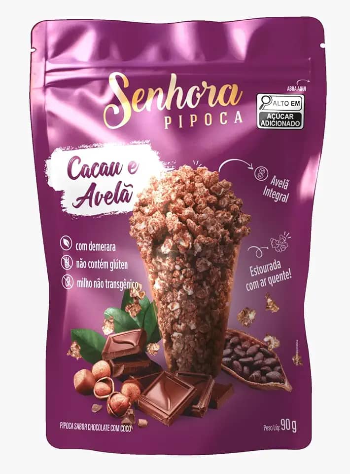 Senhora Pipoca Artesanal Sabor Cacau & Avelã
