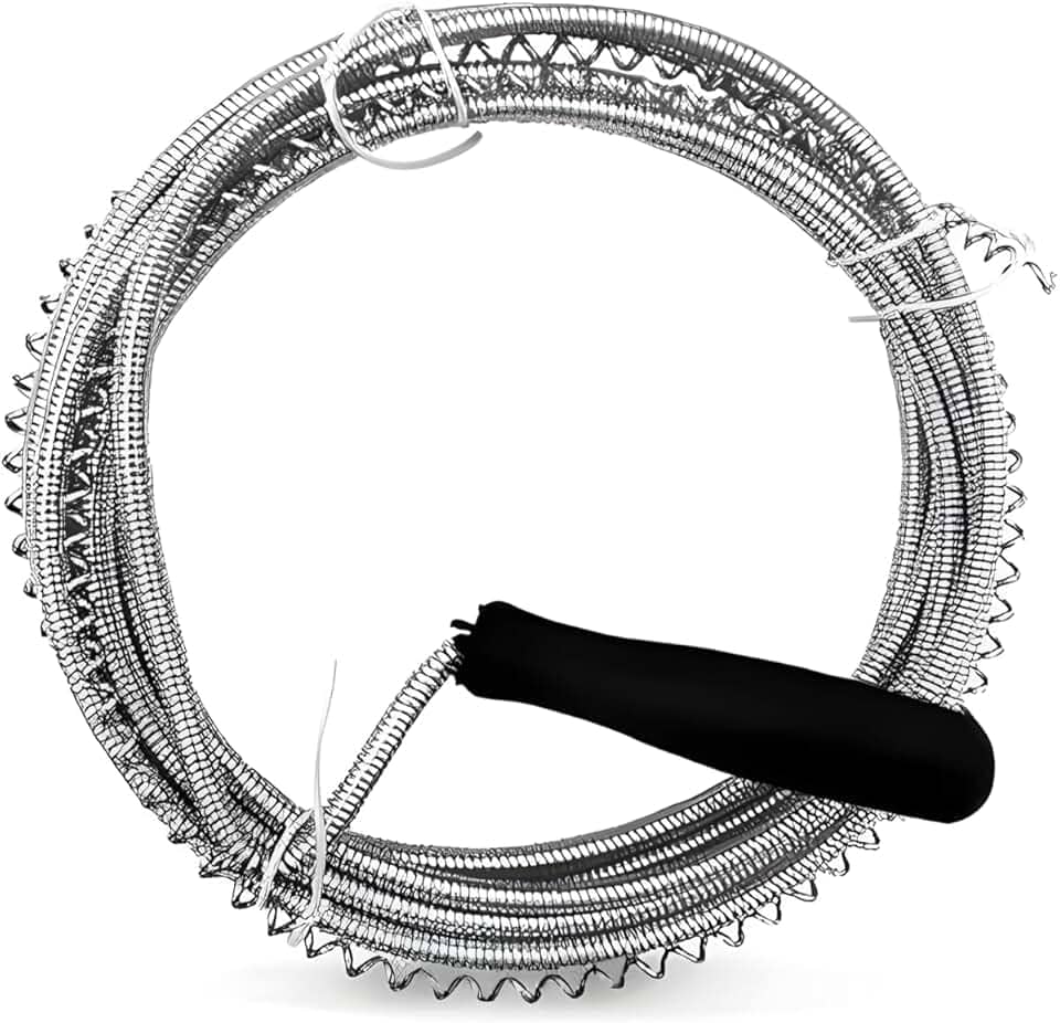Desentupidor Dreno em Espiral com Cabo de Aço Carbono 3 Metros para Ralos Canos Pia Cozinha e Banheiro Solução Prática para Tubulação com Mola Inoxidável Ideal para Casa e Coletor de Cabelo