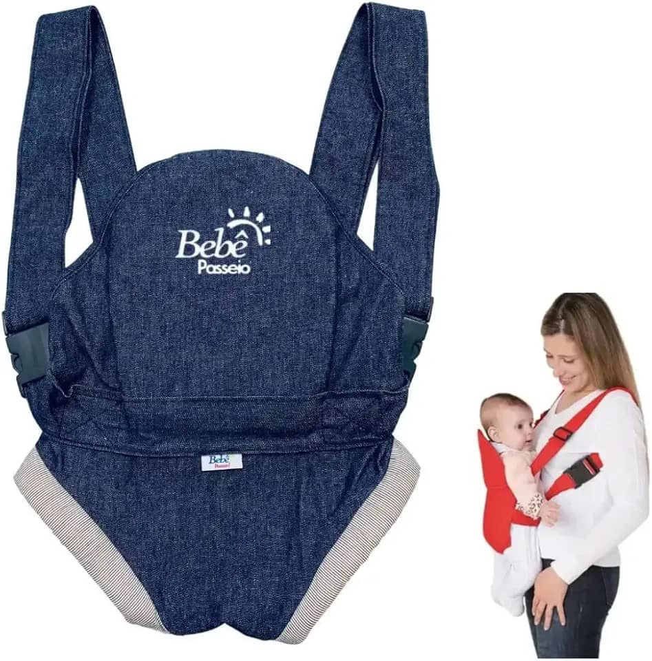 Canguru Click Bebê Passeio Suporta Até 15 Kg - JEANS