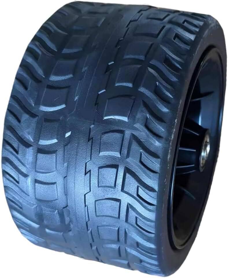 Baoblaze Roda de substituição para carrinhos dobráveis ​​com rolamentos para todos os terrenos, resistente ao desgaste, boa capacidade de carga, giro de 360°, Preto 17x10cm