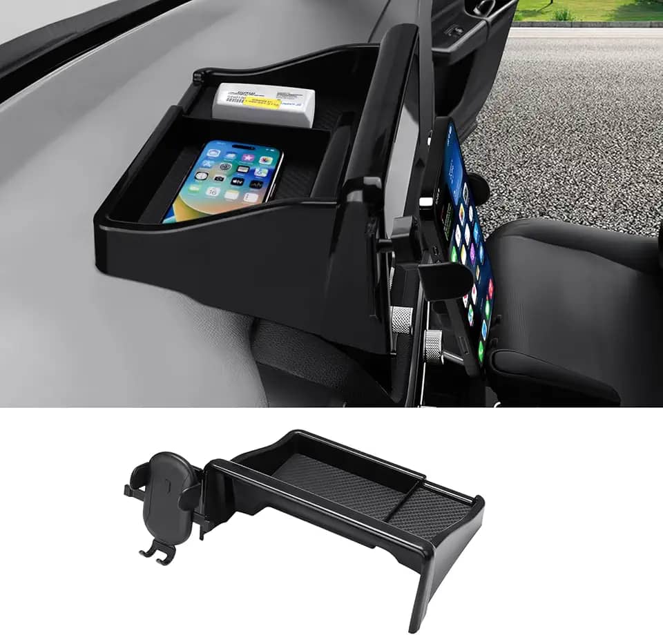 Autorder Suporte de telefone de carro 2 em 1 para Honda CR-V CRV 2023-2025 2026 acessórios organizador de painel com suporte para celular 2023-2025 2026 rotação mãos-livres de 360 graus