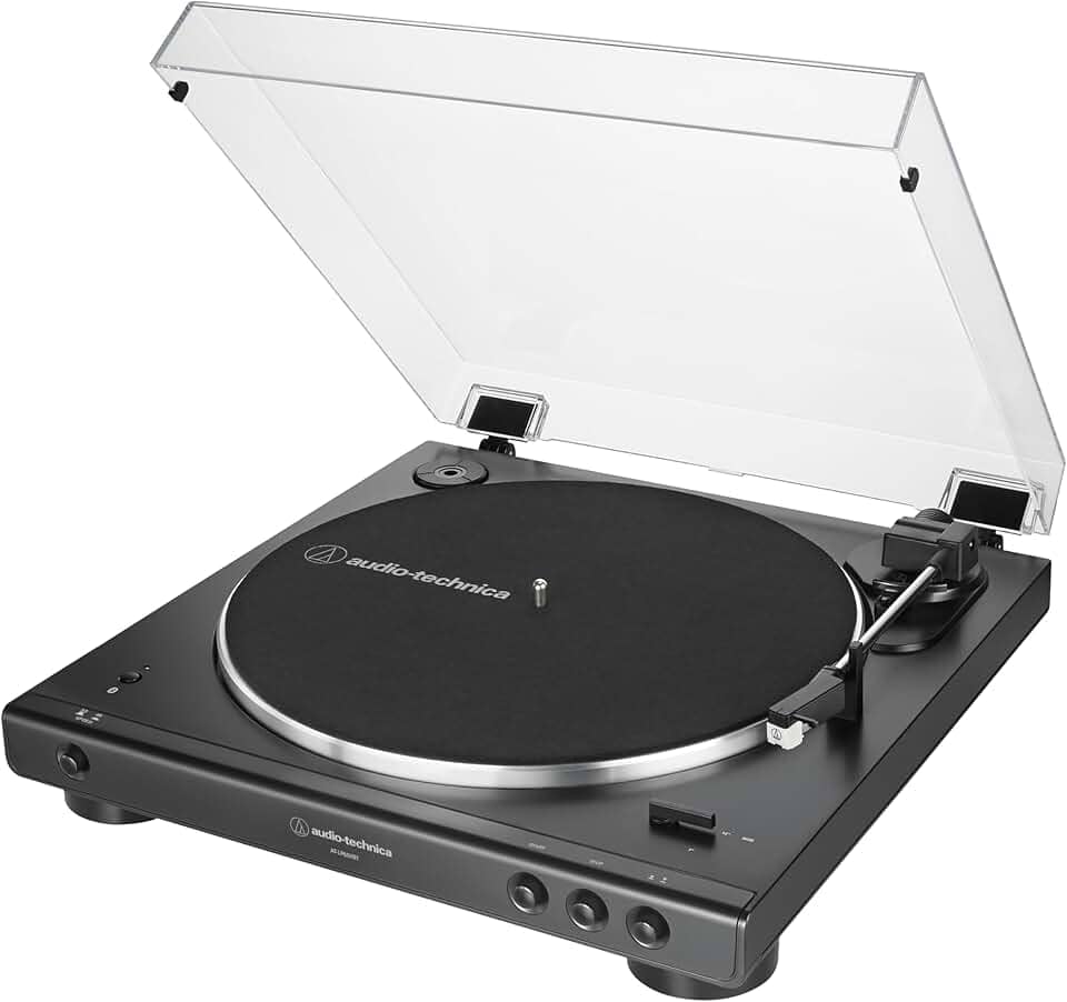 Toca-Discos Audio-Technica Sem Fio com acionamento automático por correia (Belt-Drive) AT-LP60XBT-BK, Preto, Bivolt 120/240V