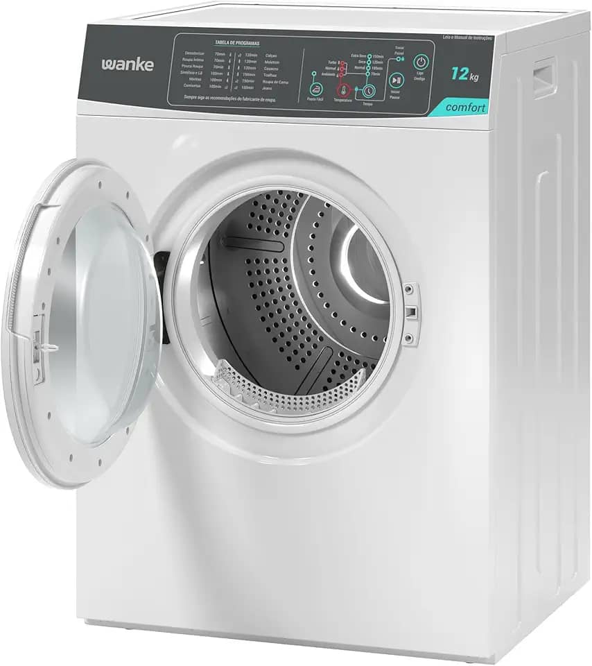 Secadora de Roupas de Piso, 12kg Wanke, Comfort Branca 220V