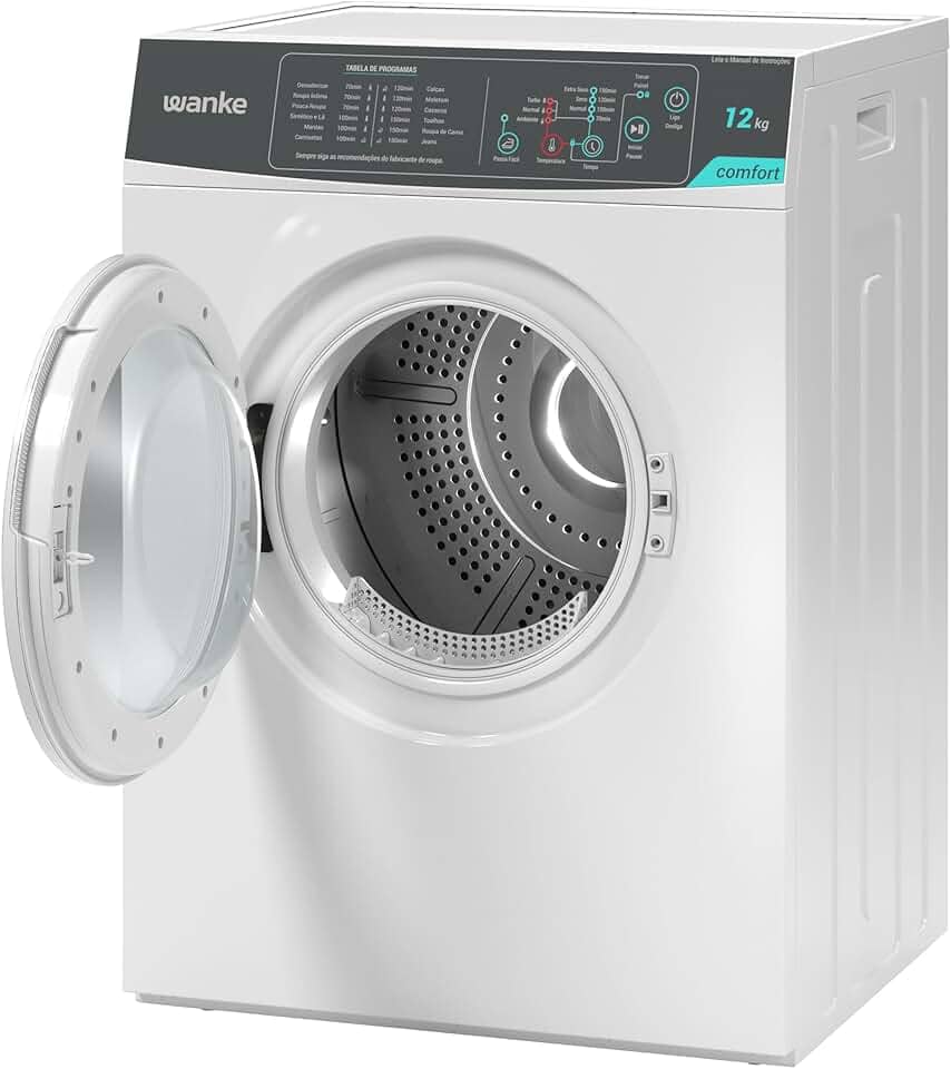 Secadora de Roupas de Piso, 12kg Wanke, Comfort Branca 220V